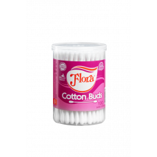 Flora Cotton Buds Plain Cap 100Pcs