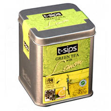 T-Sips Green Tea Tin With Lemon 100G 