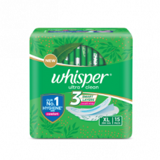 Whisper Ultra Xl Plus Green 15Pcs